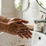 Lavar as mãos com café e açúcar