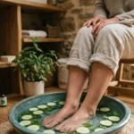 Lavar os pés com pepino e água tibia: o ritual caseiro que alivia o cansaço e hidrata a pele