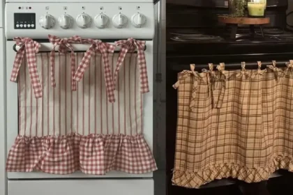 Cortina para forno: como fazer uma cortina de tecido para decorar e proteger o forno